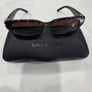 Balenciaga Brown Tortoise Sunglasses